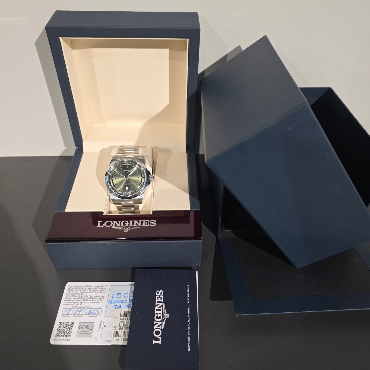 LONGINES CONQUEST L3.830.4.02.6 – Automatique 41 mm / Sunray Vert