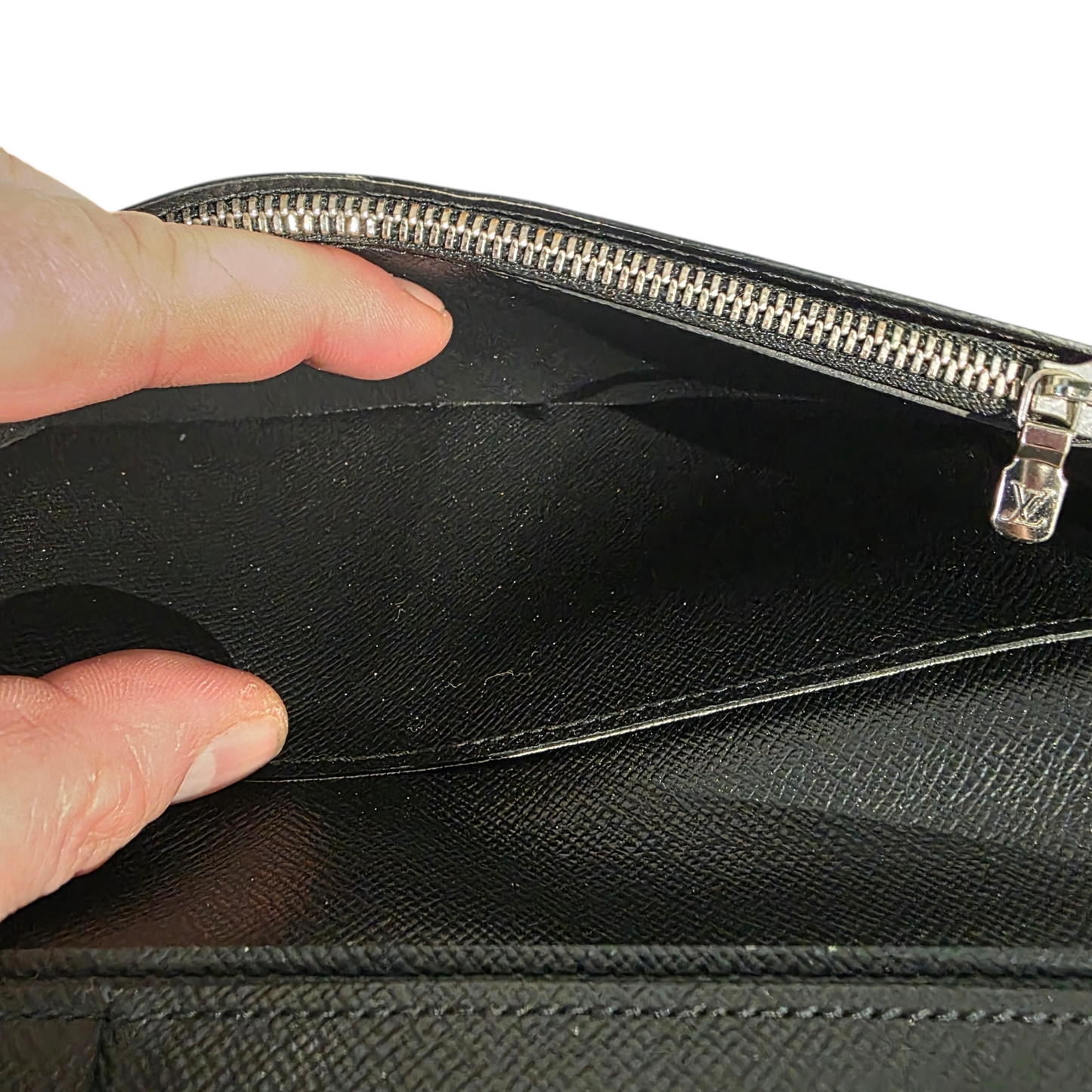 Portefeuille Louis Vuitton Brazza cuir épi noir