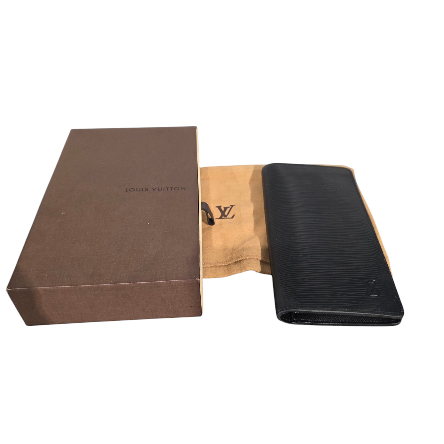 Portefeuille Louis Vuitton Brazza cuir épi noir